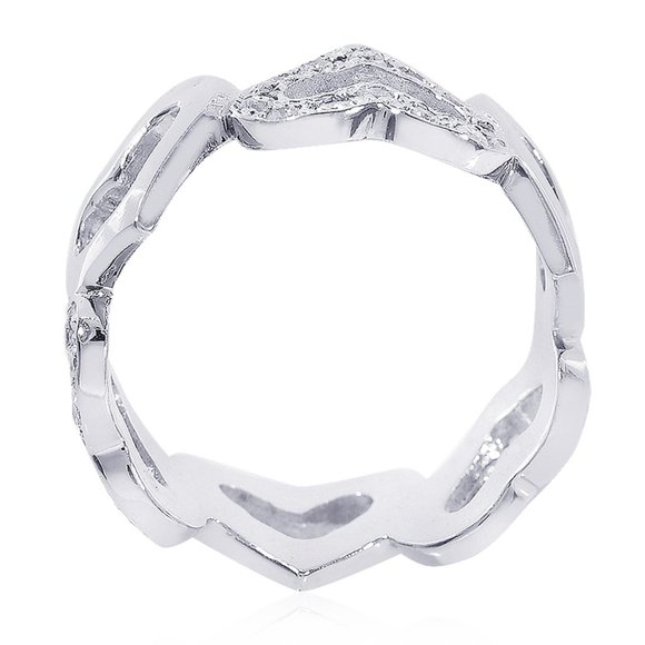 0.60 Carat Interlocking Hearts Diamond Ring - Picture 3 of 4